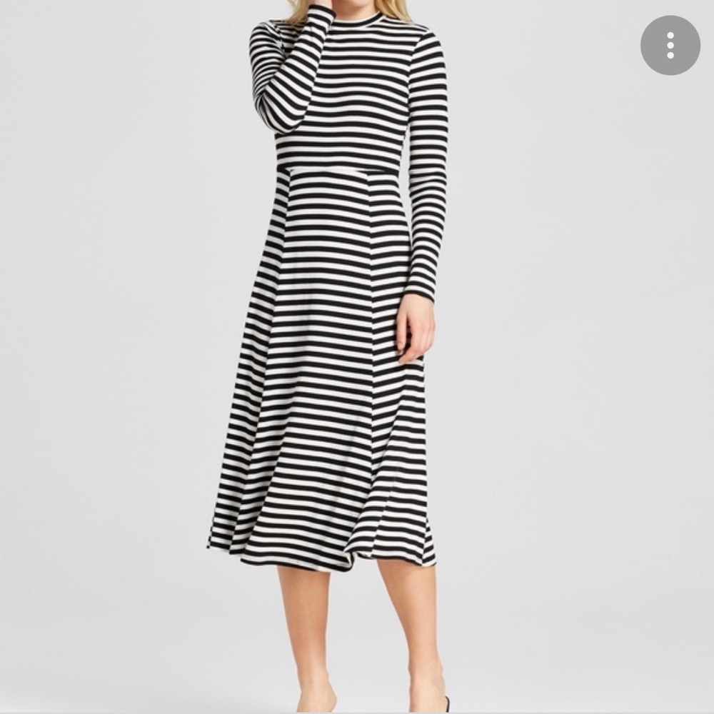 Who What Wear Striped Long Sleeve Dress